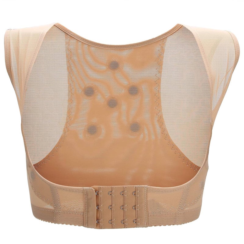 woobles Posture Corrector Chest Support Body Vest Shaper Back Brace Straightener Shoulder Upright Support Trainer for Women and Men Body Correction and Neck Pain Relief L Skin L Skin - Image 1
