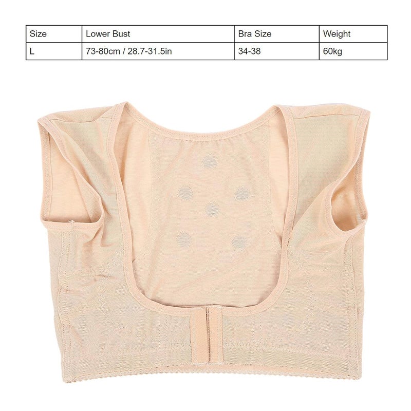woobles Posture Corrector Chest Support Body Vest Shaper Back Brace Straightener Shoulder Upright Support Trainer for Women and Men Body Correction and Neck Pain Relief L Skin L Skin - Image 4
