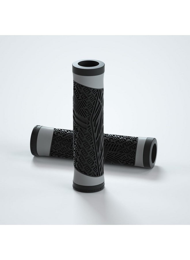 ENLEE - Xr 20 Bike Handlebar Grips Design For Bmx Mountain Mtb Beach Cruiser Scooter Folding Comfortable Ergonomic Soft Non Slip Rubber Enhanced Cycling Experience (Black) - Image 1