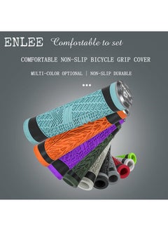 ENLEE Xr 20 Bike Handlebar Grips Design For Bmx Mountain Mtb Beach Cruiser Scooter Folding Comfortable Ergonomic Soft Non Slip Rubber Enhanced Cycling Experience (Black)  - Image 3