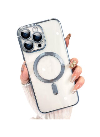 Magnetic Clear Phone Case for iPhone 16 Pro Max Crystal Clear Electroplating Non-slip Edge Design [Compatible with Magsafe Charging] Camera Lens Protective Soft Cover for Women and Men (Blue) - pzsku/Z4BE794EE9D2696AE11A5Z/45/_/1724576443/fa282204-17b1-4995-933b-080e289c2425