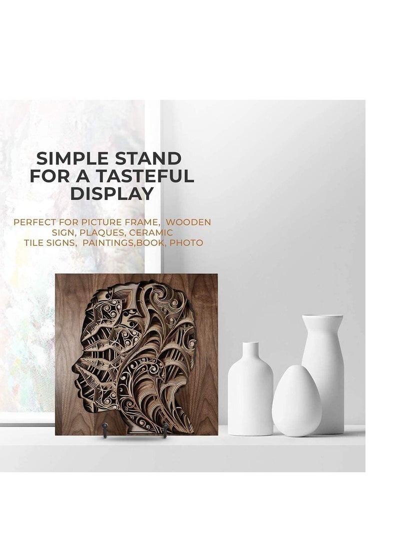 SYOSI 2 Pack Plate Stands for Display 6 Inch Plate Holder Display Stand Metal Frame Holder Stand - Image 3