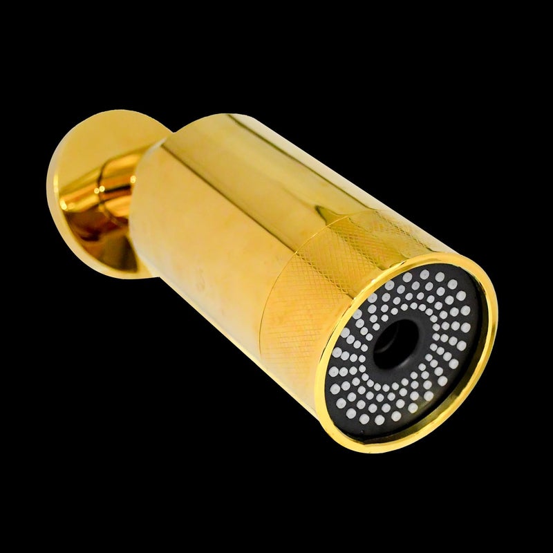 D&B Italian Bath Solution DB Bathware LUMINA DAZZLE Overhead Shower Rain Shower Head Premium Design Ideal for Bathrooms SS Wall Mounted Single Function Bathroom Shower Empire Gold  - Image 4