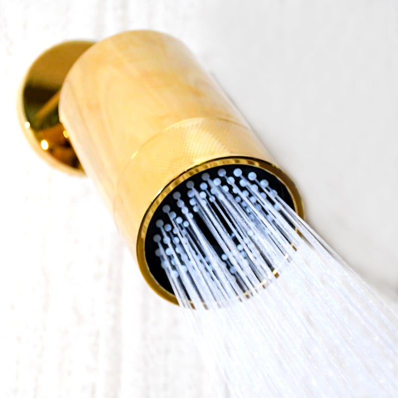 D&B Italian Bath Solution DB Bathware LUMINA DAZZLE Overhead Shower Rain Shower Head Premium Design Ideal for Bathrooms SS Wall Mounted Single Function Bathroom Shower Empire Gold  - Image 2