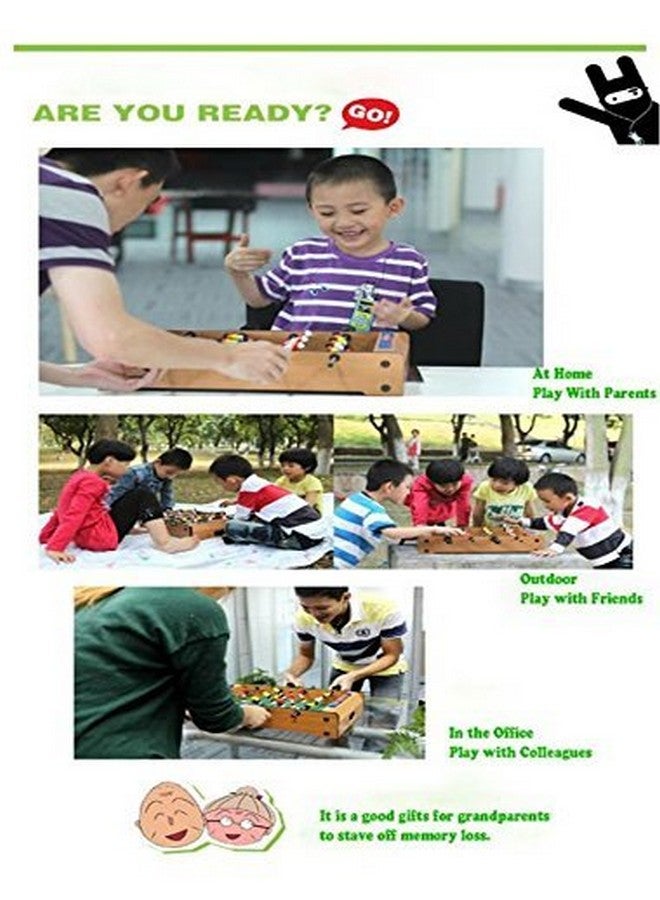 Plutofit® 20 Inches Wooden Mid-Sized Foosball, Mini Football, Table Soccer Game (Soccer Table Game) - Image 5