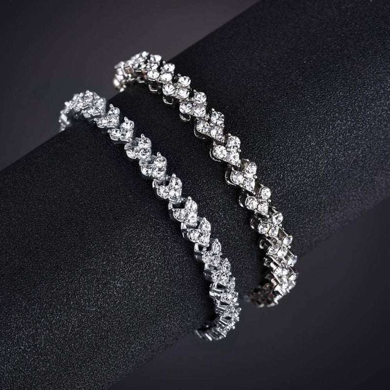 Roman Crystal Bangle Simple Female Zircon Bangle Hand Decorative Full Diamond Accessories - Image 3