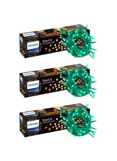 Philips PHILIPS Starlit 12 Meter 72 LEDs String Light for Decoration Festival LED String Light for Diwali Christmas and Home Decoration Green Pack of 3  - Image 1