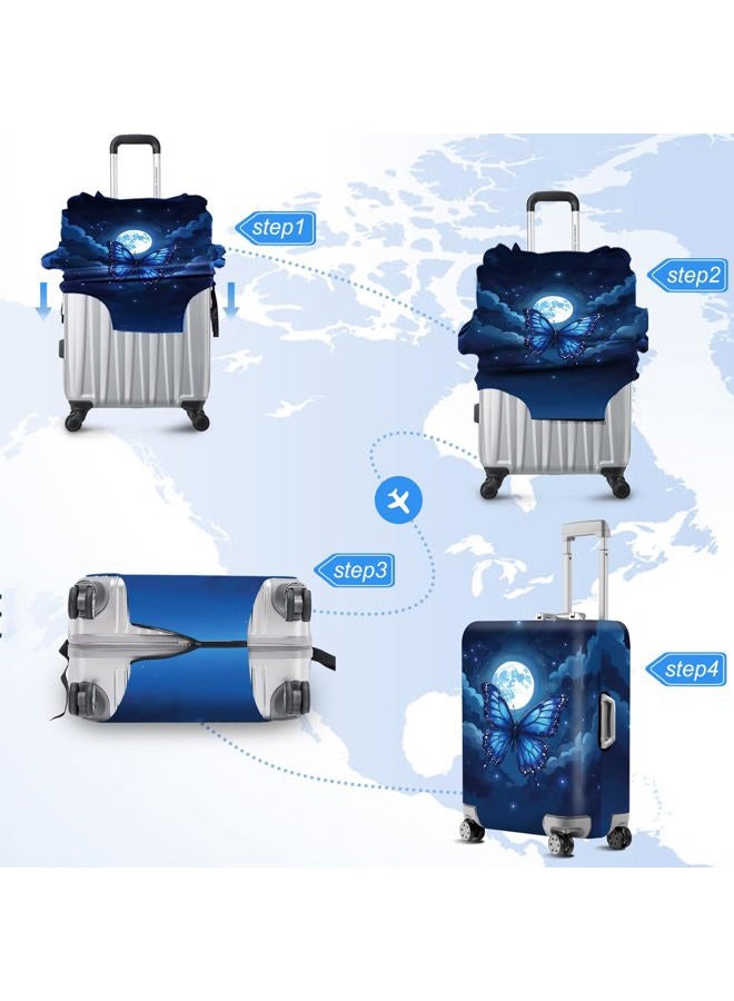ANNA QUEEN Travel Luggage Cover Suitcase Protector Suitcase Cover Anti-Scratch,Stretchable Fit for 18-32Inch Luggage,Travel Bag Cover Washable Durable Polyester with Elastic Hem with Zipper Closure - Image 5