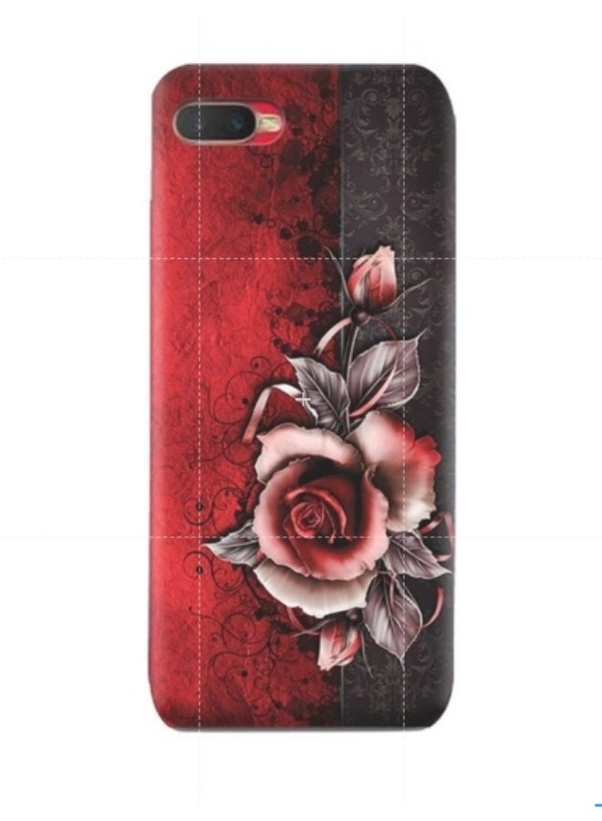 غطاء حماية من سيليكون البولي يوريثان الحراري بنمط وردة قديم لهاتف أوبو K1 من AMC ديزاين مزين بنمط زهرة كلاسيكي