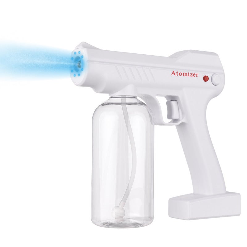 Handheld Blue Light Nano Atomizer Rechargeable Sterilizing Sprayer 800ml Portable Cordless Electric Spray Machine Adjustable Fog for Home Office Hotel School Restaurant Use - Image 1