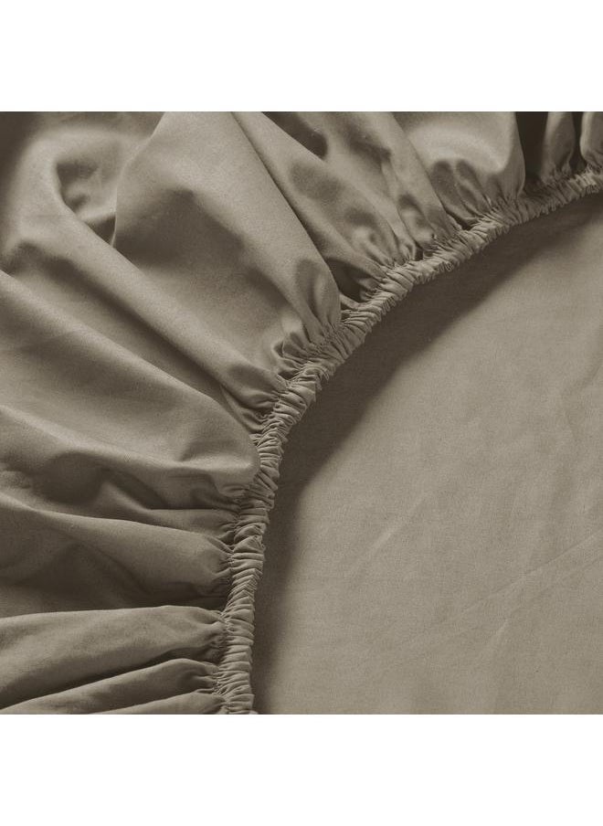 Generic Fitted sheet, grey-beige, 180x200 cm  - Image 2