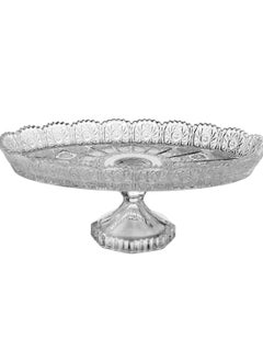 Elegant A Serving Dish With A Glass Base For Sweets And Fruits Multi-Use Clear Oval 15X29 Cm  - Image 2