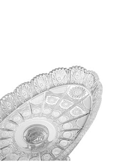 Elegant A Serving Dish With A Glass Base For Sweets And Fruits Multi-Use Clear Oval 15X29 Cm  - Image 3