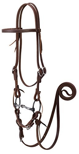 Weaver Leather Working Tack Bridle with Ring Snaffle Mouth Bit, Golden Chestnut - Image 4