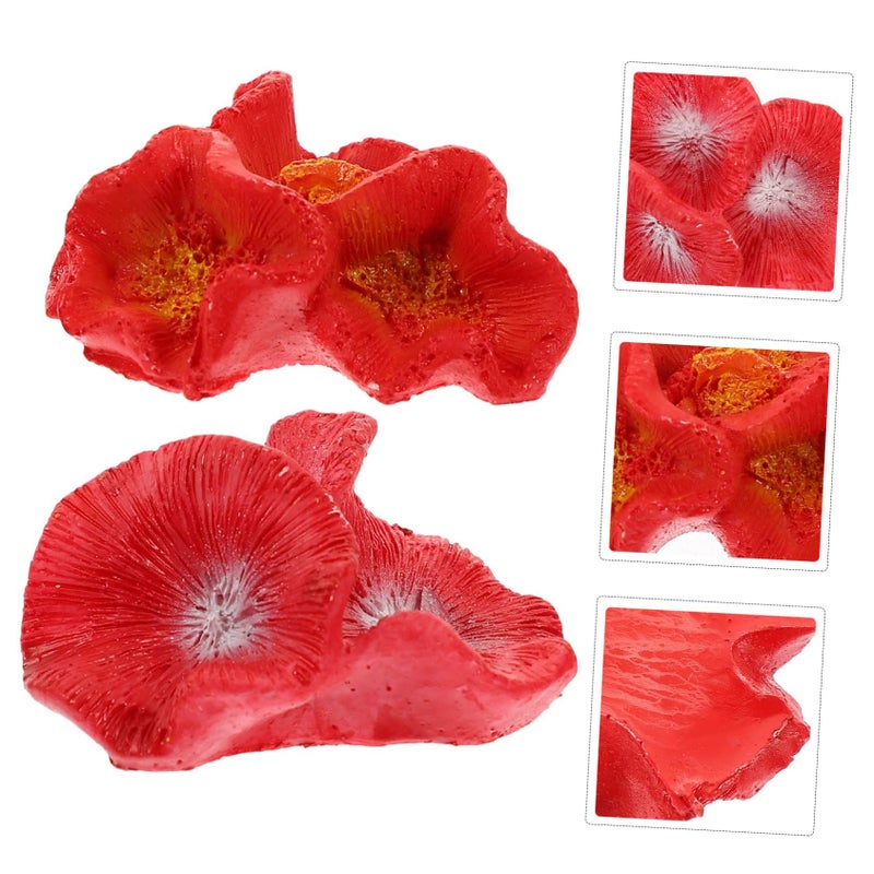 Resin Aquarium Coral Decor Non Fading Fish Tank Shelter For Home Office - Image 3