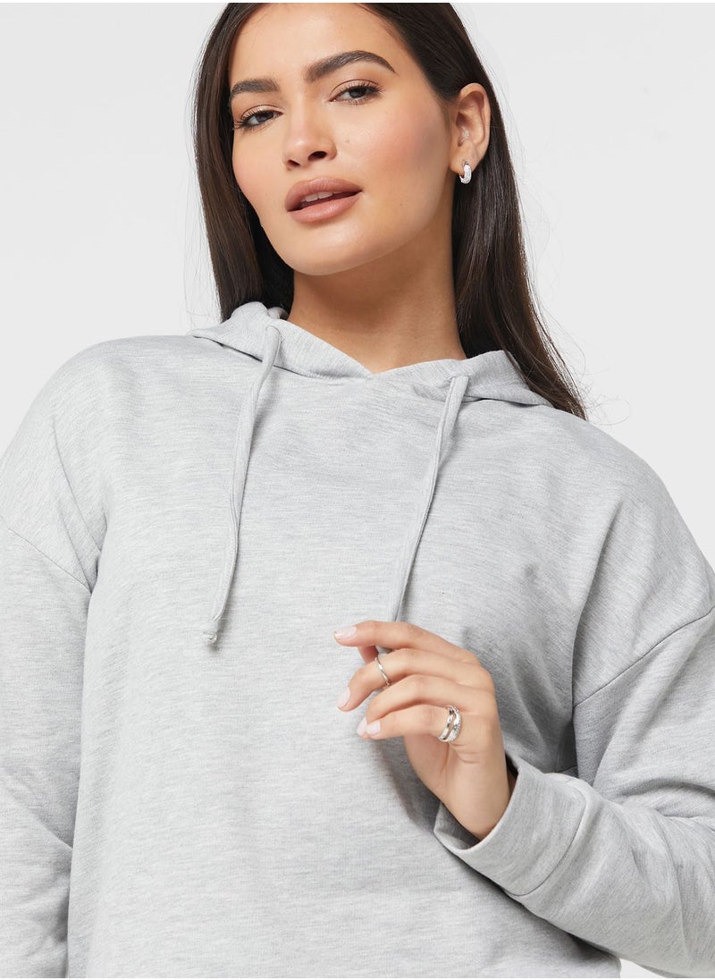 ONLY - Cuffed Knitted Hoodie - Image 1