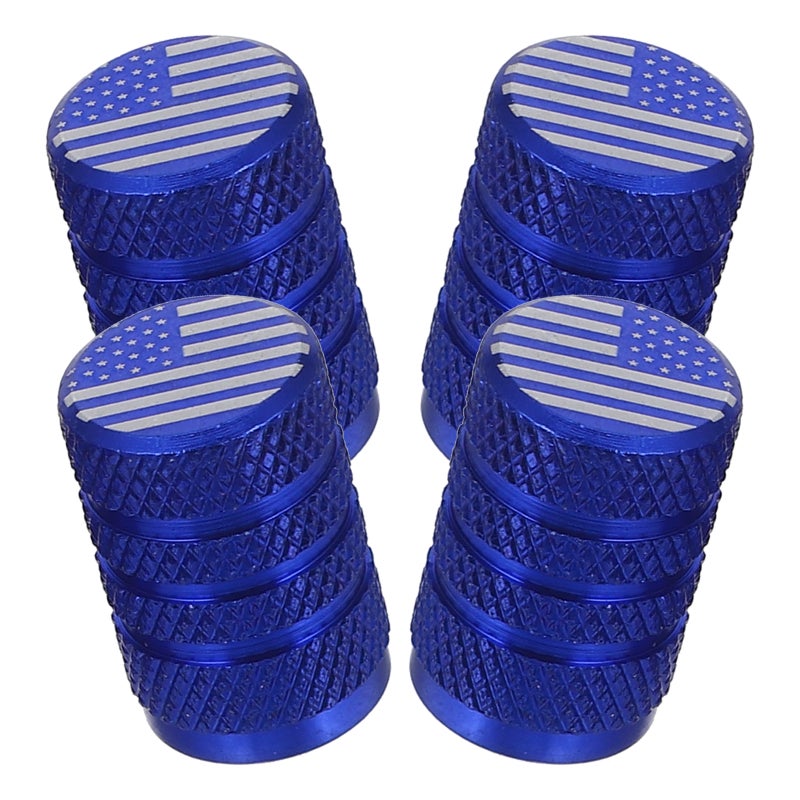 4pcs Car Tire Caps Vehicle Tire Valves Stem Caps American Flag Pattern Tire Air Nozzle Caps - Image 1