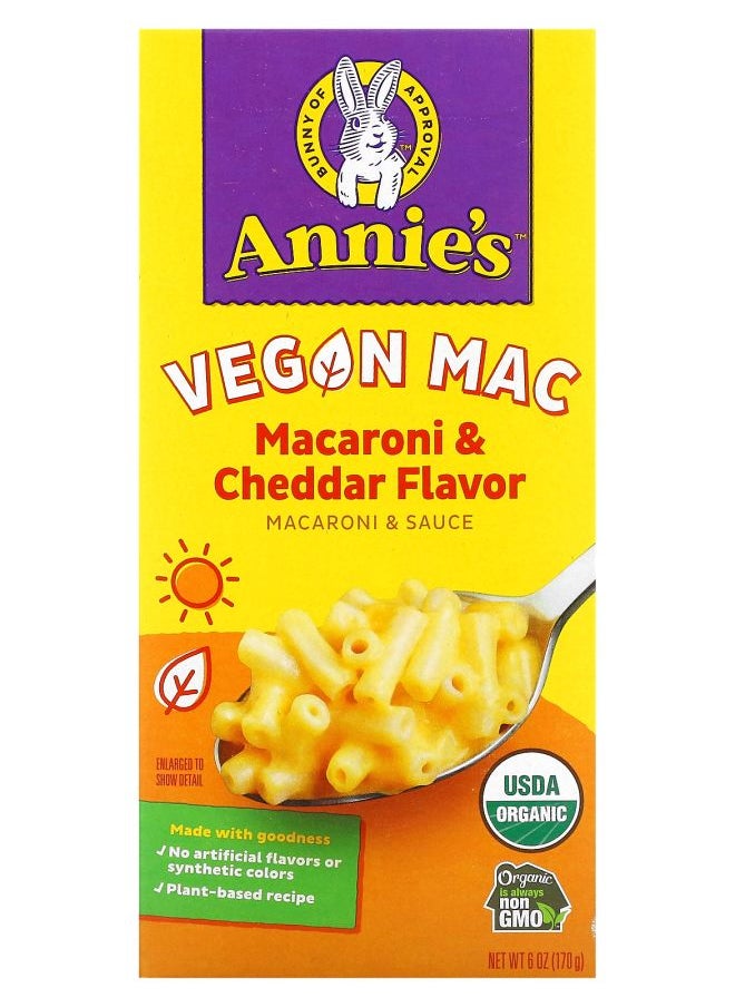 Annie's Organic Vegan Mac Macaroni & Cheddar  6 oz (170 g) 