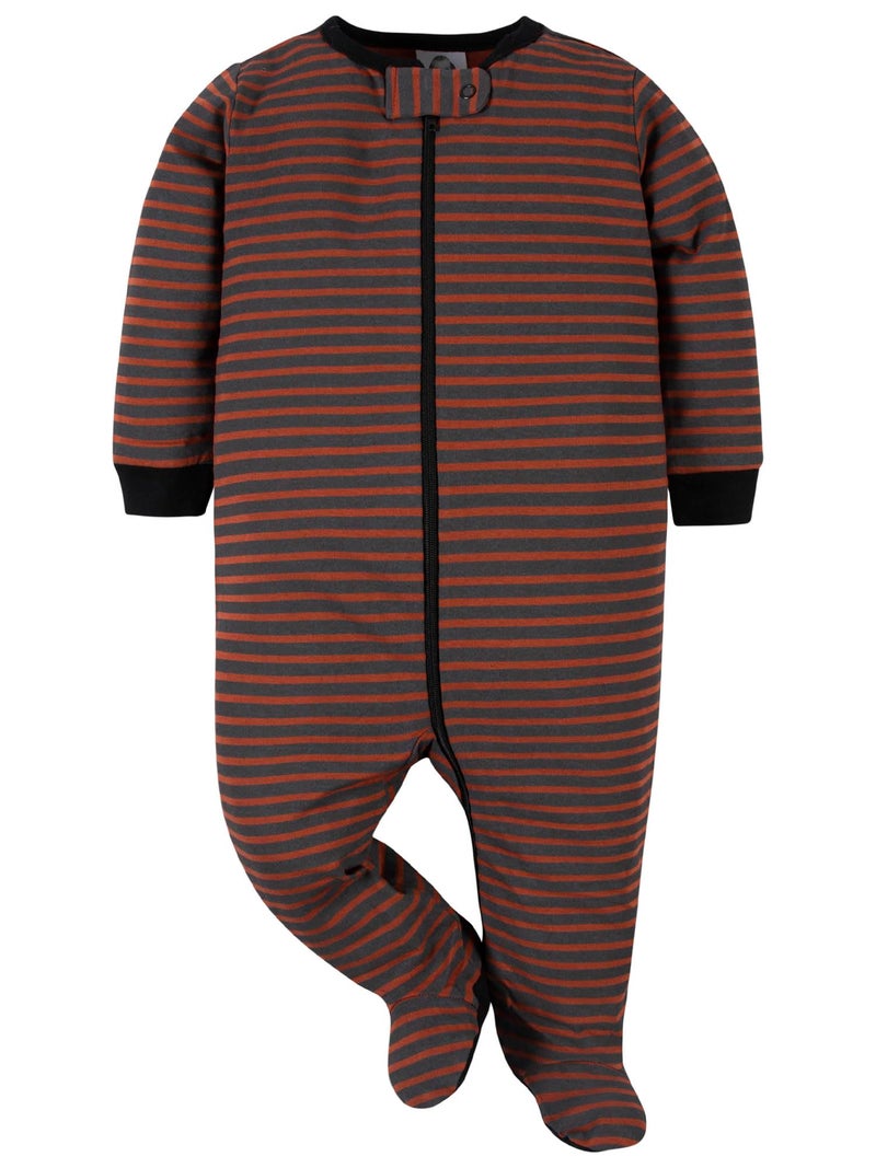 Gerber Baby Boys 4 Pack 'N Play Footie And Toddler Sleepers, Red Dino, Newborn US - Image 3