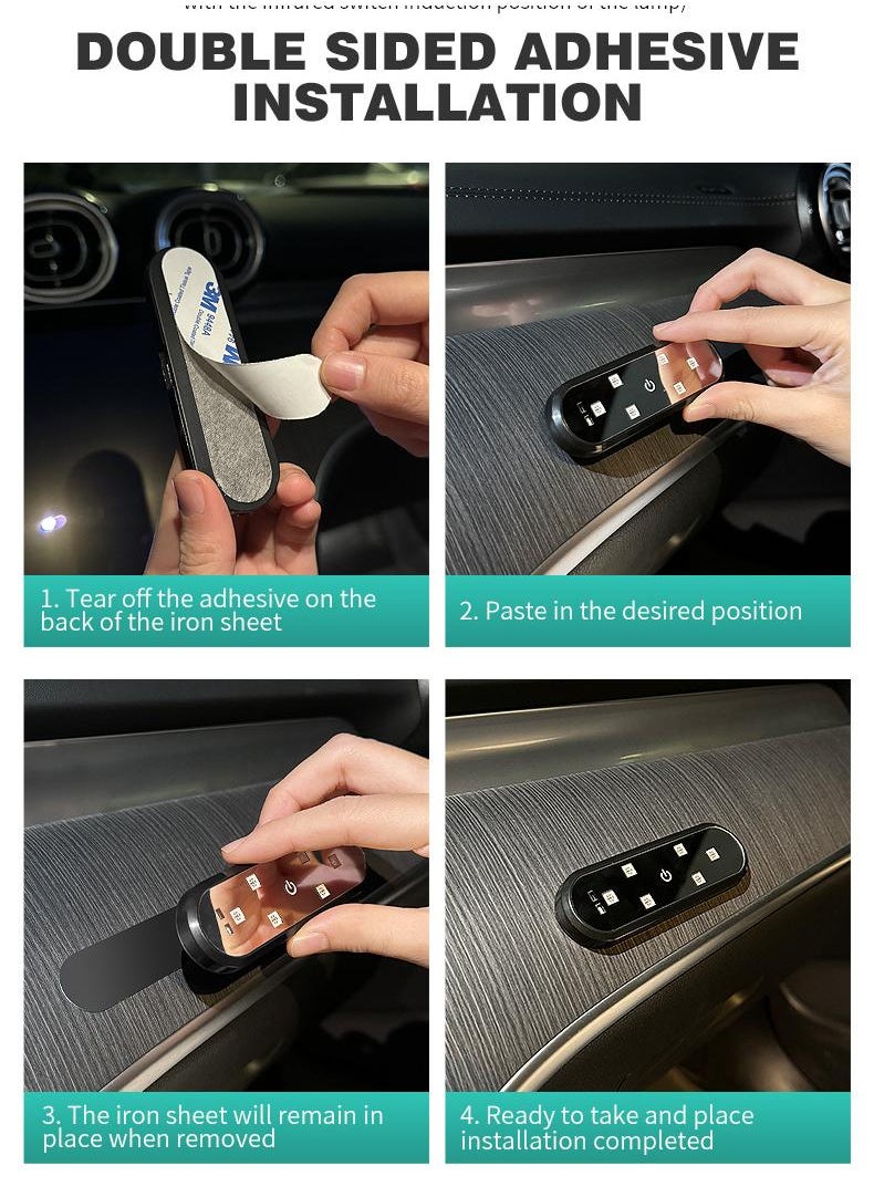 General - 2 Pieces Car Led Anti-Collision Light Warning Door Lighting Sensor Light Atmosphere Welcome Light Set - Image 1