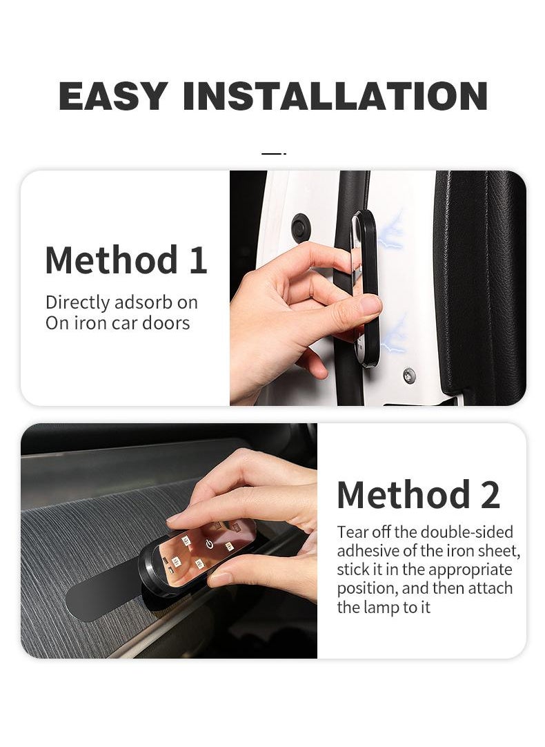 General - 2 Pieces Car Led Anti-Collision Light Warning Door Lighting Sensor Light Atmosphere Welcome Light Set - Image 1