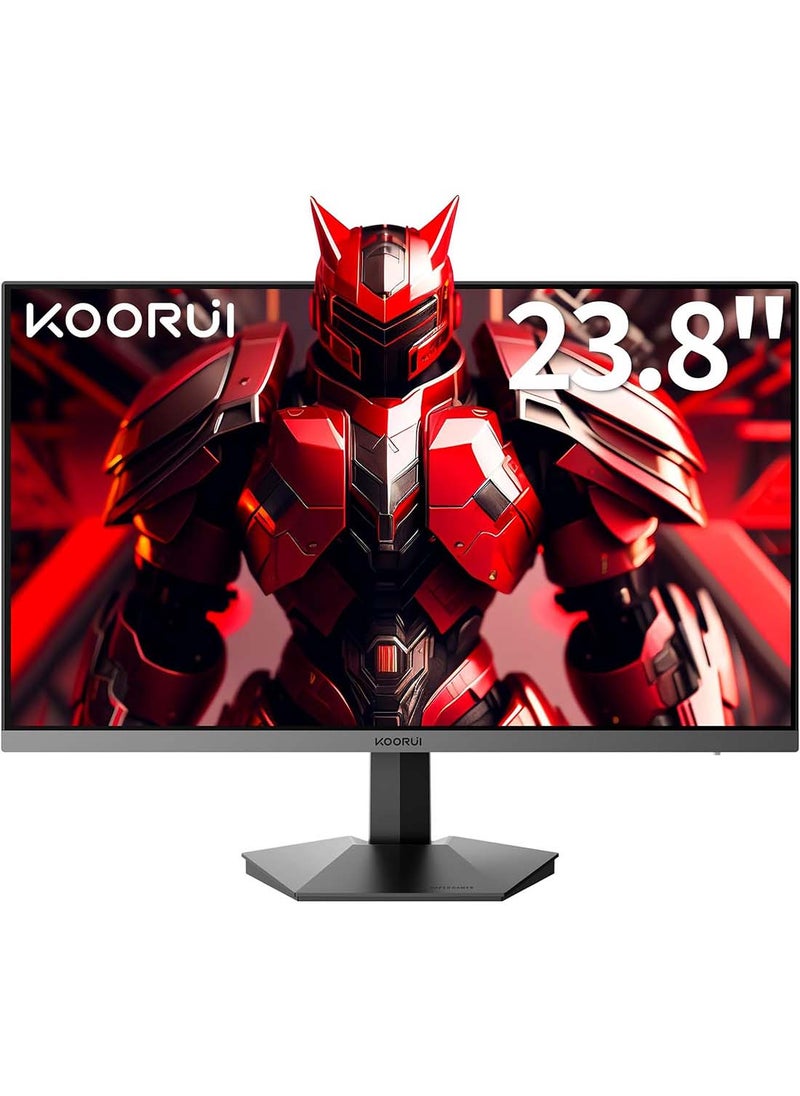 KOORUI - Monitor Gaming, 24 Inch Computer Screen HDMI, 165Hz, 1080p, 1ms, IPS, FreeSync, Compatible G-sync, Tilt Adjustable, Eye Care, VESA Wall Mountable (FHD 1920x1080, DisplayPort) Black - Image 1