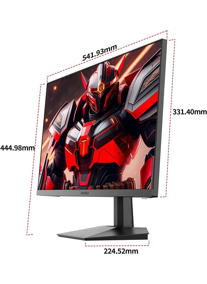KOORUI - Monitor Gaming, 24 Inch Computer Screen HDMI, 165Hz, 1080p, 1ms, IPS, FreeSync, Compatible G-sync, Tilt Adjustable, Eye Care, VESA Wall Mountable (FHD 1920x1080, DisplayPort) Black - Image 1