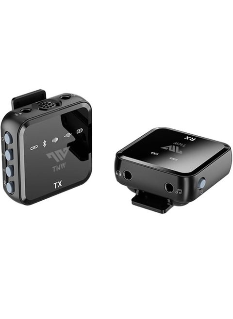 Wireless Lavalier Microphone, TNW N8 Wireless Mic, 50M Range, 10 Hrs, Compact Wireless Mic System(1 TX +1 RX) for iPhone/Android/DSLR Camera,Vlog,Podcast,Live Streaming,Video Recording,Interview