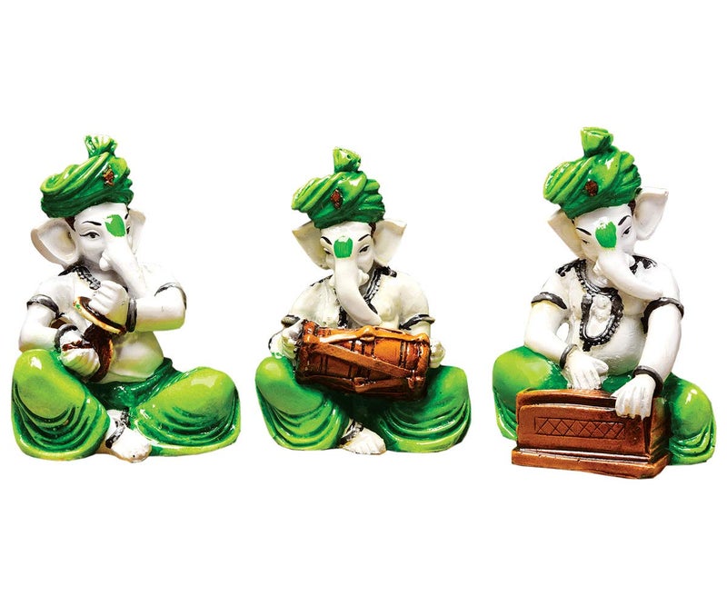 KARIGAARI - Ideas Hand Crafted Set of 3 Ganesha Idols - Figurines of Lord Ganesha - Ganesh Idols for Home Decor - Image 3