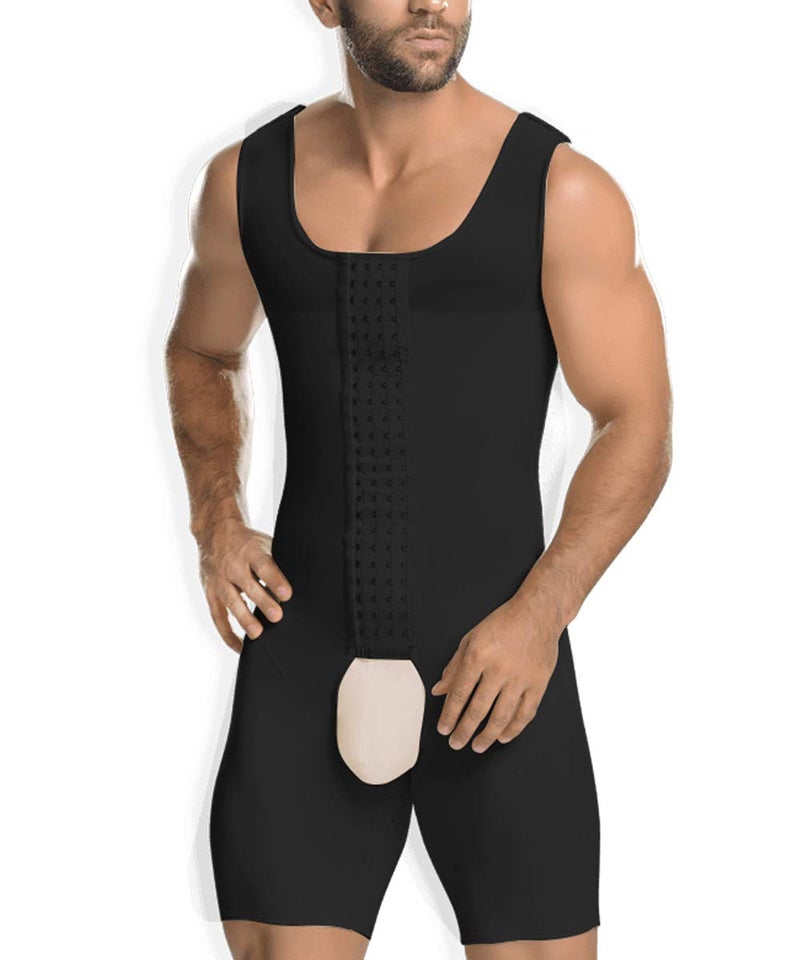NonEcho Men Shapewear Tummy Control Full Body Shaper Slimming Bodysuit Plus Size - Image 1