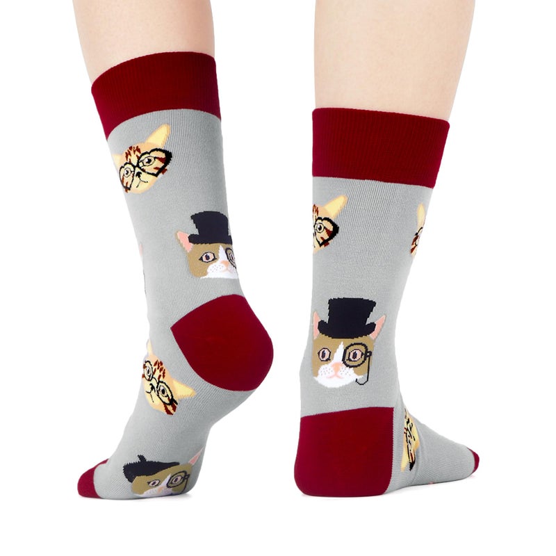 WeciBor Women's Colorful Novelty Pattern Crew Socks, 12 Pack Multicolor Animals, Size 8-12 - Image 2
