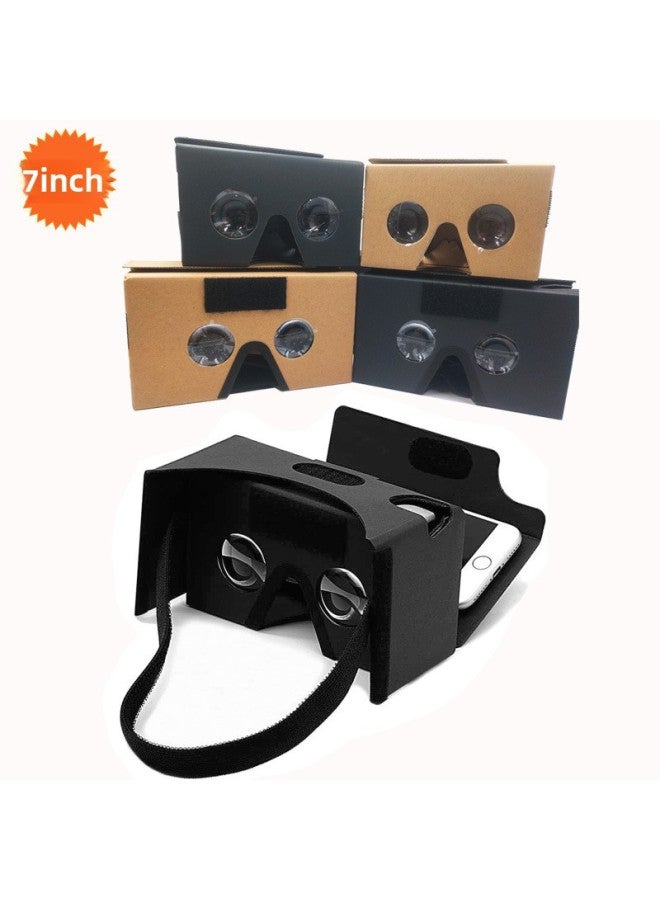 VR Box Carton 3d Glasses Google Carton 2 Generation Google Box Virtual Reality Glasses 7 Inch Enlarged Version-Color:Classic Black Cardboard Second-generation Upgrade 7-inch Enlarged Version - Image 4