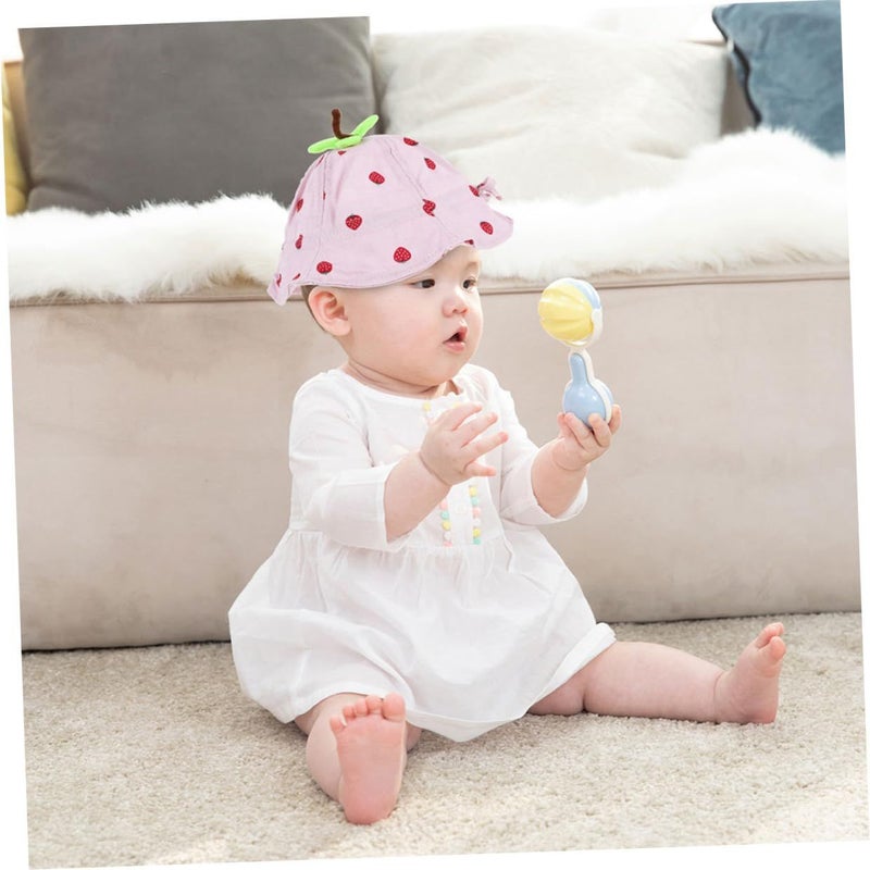 Boys Strawberry Leaf Print Bucket Hat 50cm Sun Protection Summer Cap Outdoor Beach For 6-24 Months - Image 5