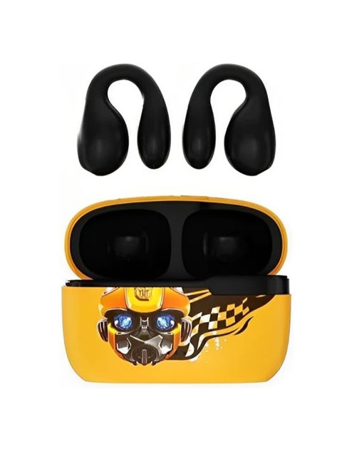 Transformers TF-T05 Wireless Bluetooth Earbuds Gaming Headphones Long Battery Life Headset Low Latency HIFI Stereo Sound with Music Noise Cancellation Calls Yellow