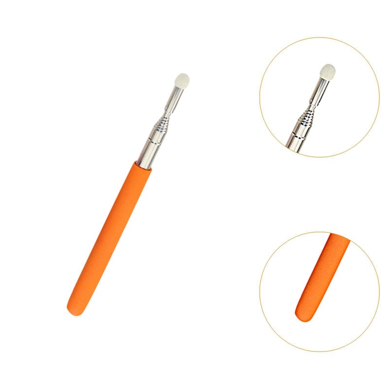 Orange Telescopic Teacher Pointer Extendable Handheld Teaching Rod with Soft Felt Tip for School Classroom Supplies - Image 5