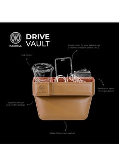 Maxwell Electronics Maxwell Drive Vault Car Seat Gap Seam Storage Box Cup Holder Additional Storage for Your Devices Like Mobile Phone Tablets Eyeglasses Wallet Money Coins Notebook Pen Organizer Keys Organizer (Red)  - Image 3