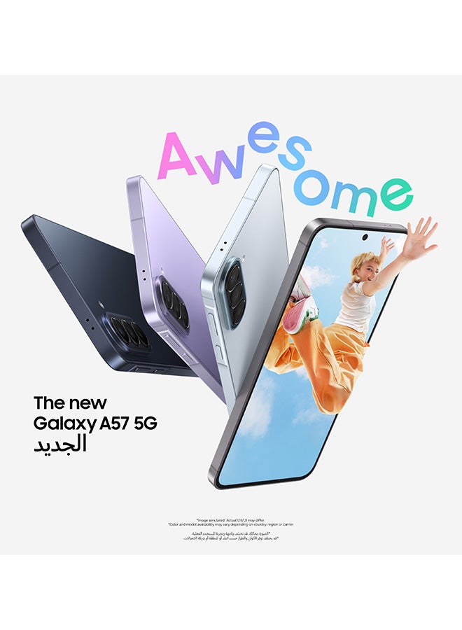 سامسونج جالاكسي A57 ثنائي الشريحة أزرق جليدي رائع 12 جيجابايت رام 512 جيجابايت 5G - نسخة الشرق الأوسط - Image 3