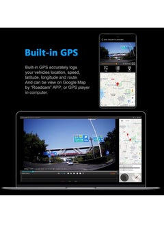Mi VAZA Dash Camera For Car, 4k 2160p Dual Lens DVR Night Vision Dash Camera Video Recorder, Mini Dashboard Camera Drive Recorder With DVR Night Vision And 24h Parking Monitor, (1pc, Black)  - Image 4