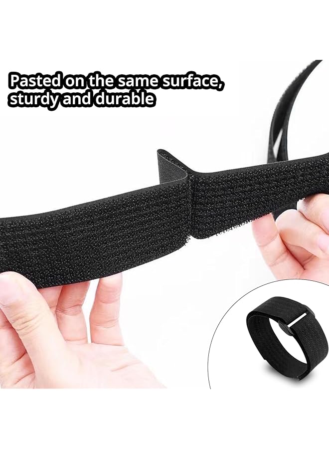 erorex Velcro Cable Ties 10M Free Cut Cable Tidy Management Heavy Duty Adjustable Velcro Cable Straps With 50 Buckles Hook And Loop Securing Strap Reusable Wire Ties Cable Organiser - Image 5