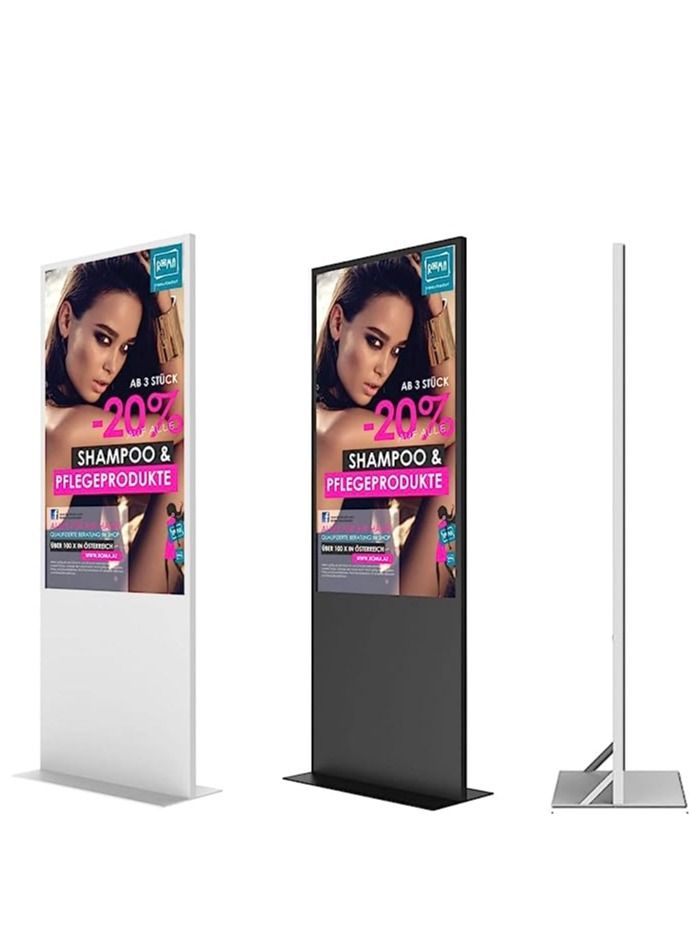 TechPlus Slim Portable Floor Stand Player - 43in Full HD Vertical LCD Digital Signage for Outdoor Advertising, Maximize Your Outdoor Advertising with  Slim Portable Floor Stand Player - 43inch Black  - Image 2