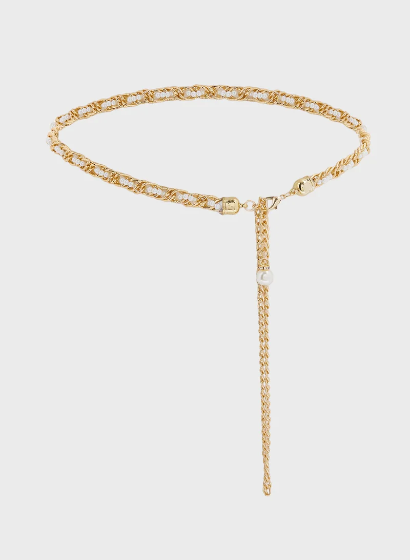 ايلا ليمتد اديشن Pearl Detail Chain Belt