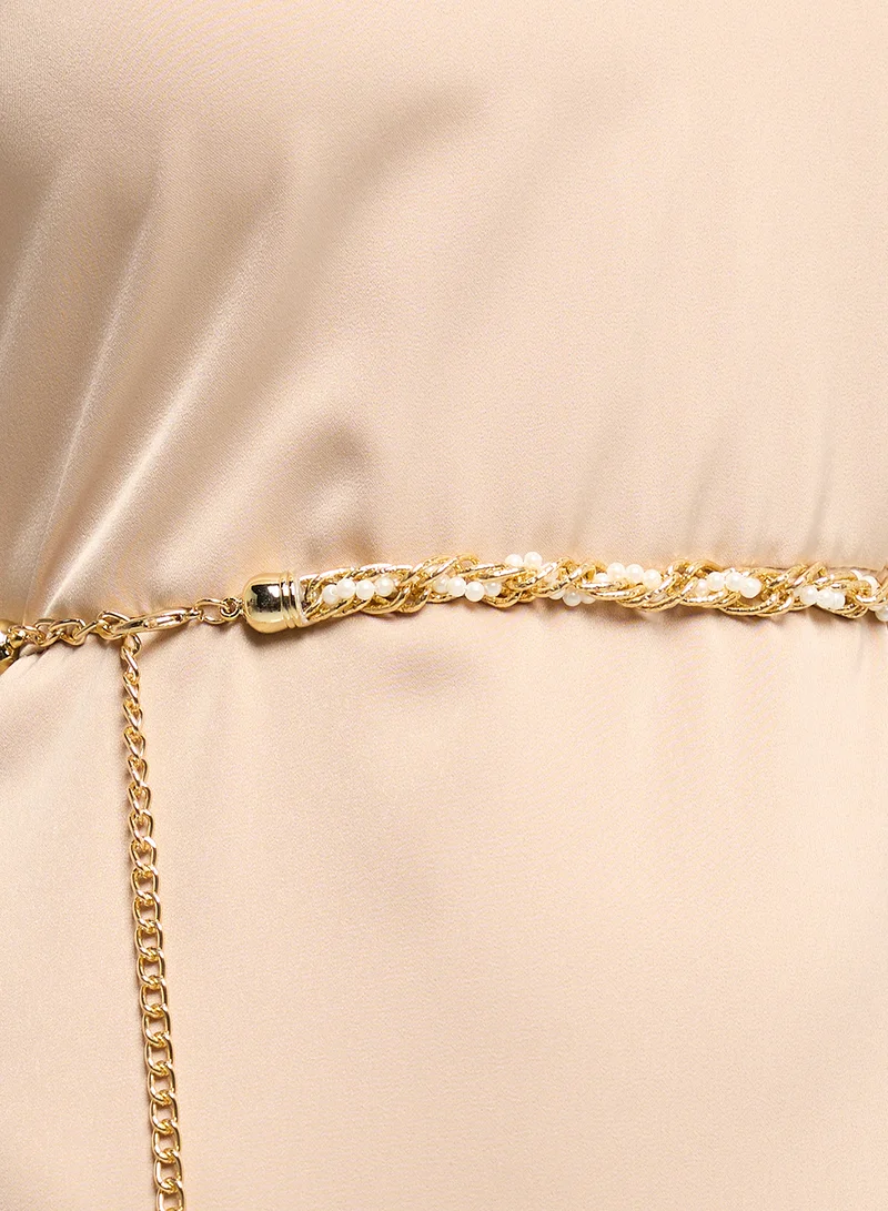 ايلا ليمتد اديشن Pearl Detail Chain Belt