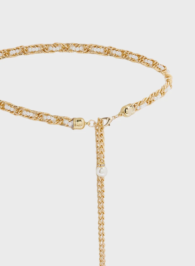 ايلا ليمتد اديشن Pearl Detail Chain Belt
