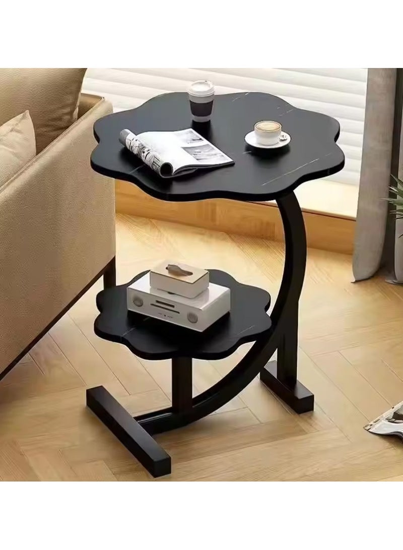 DubaiGallery Sofa Side Table, Wrought-Iron Double Bed Side Table/Afternoon Tea Table, Marble Table top - Image 1