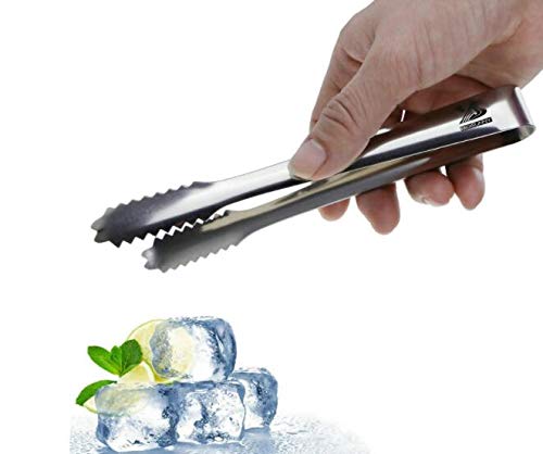 UPSTORE 3PCS Silver 7inch Stainless Steel Kitchen Tongs Utensils Food Tongs Heavy Duty Serving Appetizers Clipping Toast Bread Grilling Buffet Ice Pastry Sandwich Barbecue for Tea Party Coffee Bar Kitchen - Image 2