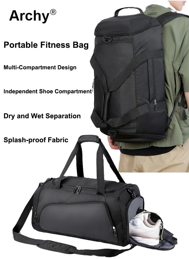 Archy Large-Capacity Shoulder Bag Outdoor Sports Portable Fitness Bag Dry and Wet Separation  - Image 5