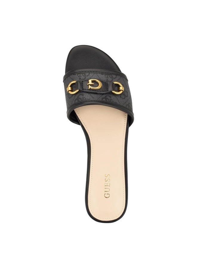 GUESS صندل هامي للنساء، أسود 001، 8، 38.5 EU - Image 3