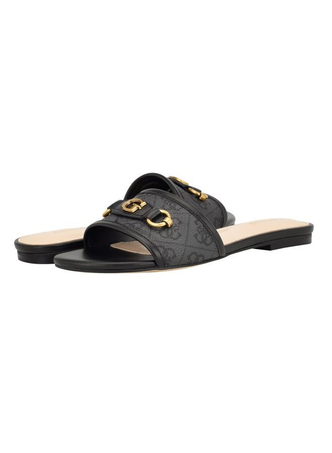 GUESS صندل هامي للنساء، أسود 001، 8، 38.5 EU - Image 1