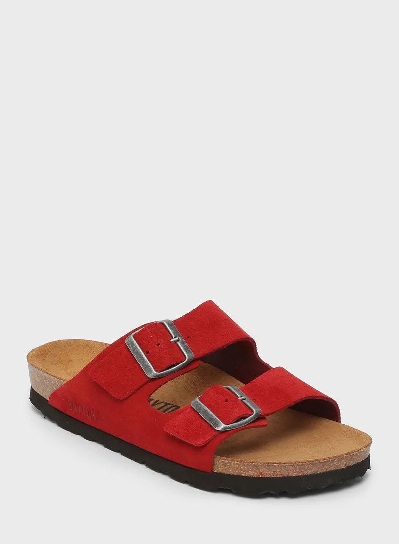 BAYTON Atlas Leather Flat Sandals