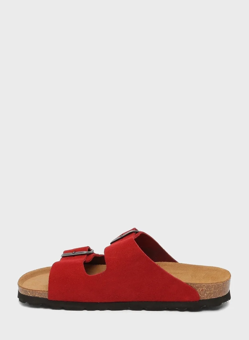 BAYTON Atlas Leather Flat Sandals